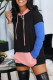 Fashion Casual Patchwork Pocket Hooded Collar Long Sleeve Dresses