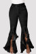 Fashion Casual Solid Patchwork High Waist Regular Denim Jeans