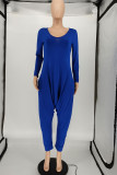Fashion Casual Solid Basic V Neck Harlan Jumpsuits