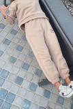 Casual Sportswear Letter Print Patchwork Draw String O Neck Jumpsuits