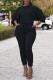 Fashion Casual Solid Basic O Neck Long Sleeve Two Pieces