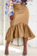 Fashion Casual Solid Patchwork Regular High Waist Skirt