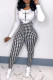 Fashion Casual Print Basic O Neck Long Sleeve Two Pieces