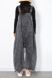 Fashion Casual Solid Patchwork Pocket Spaghetti Strap Regular Jumpsuits