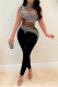 Fashion Sexy Patchwork Hot Drilling See-through Half A Turtleneck Skinny Jumpsuits