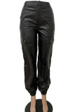 Fashion Sexy Casual Solid Basic Regular Mid Waist Trousers
