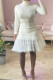 Fashion Casual Solid Patchwork Turtleneck Long Sleeve Dresses
