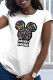 Street Cute Character Patchwork O Neck T-Shirts