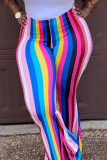 Sexy Striped Patchwork Plus Size 