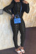 Casual Print Patchwork Half A Turtleneck Skinny Jumpsuits
