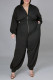 Fashion Casual Print Patchwork Zipper Hooded Collar Plus Size Jumpsuits