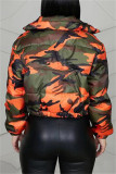 Fashion Casual Camouflage Print Cardigan Outerwear