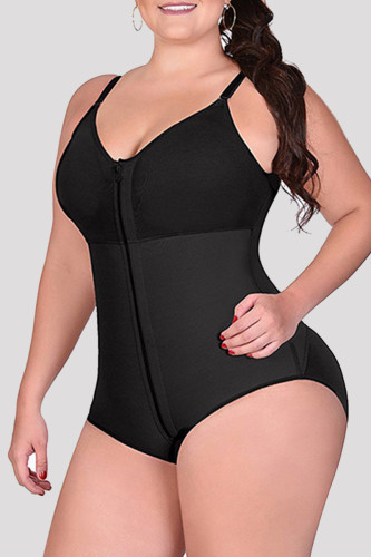 Fashion Sexy Solid Patchwork Zipper Bustiers
