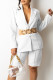 Fashion Casual Solid Without Belt Turndown Collar Long Sleeve Two Pieces