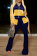 Casual Solid Patchwork Zipper Collar Long Sleeve Two Pieces
