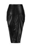 Sexy Casual Solid Asymmetrical Skinny High Waist Skirt