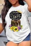 Fashion Casual Print Basic O Neck T-Shirts