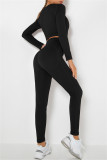 Casual Sportswear Solid Basic O Neck Long Sleeve Two Pieces