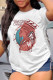 Fashion Casual Print Basic O Neck T-Shirts