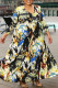 Fashion Plus Size Print Basic V Neck Long Sleeve Dresses