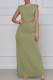 Sexy Casual Solid Hollowed Out O Neck Sleeveless Dress