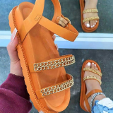 Casual Street Patchwork Chains Opend Out Door Shoes