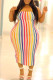 Casual Striped Backless Contrast Strapless Strapless Dress Plus Size Dresses