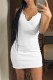 Sexy Casual Solid Basic V Neck Vest Dress Dresses