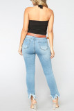 Sexy Casual Solid Hollowed Out Backless Halter Tops