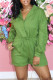 Fashion Casual Solid Basic Turndown Collar Regular Romper