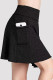 Fashion Casual Solid Patchwork Pocket Regular High Waist Skirt