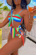 Sexy Striped Bandage Patchwork Swimwears