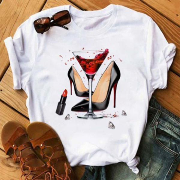 Casual Print Patchwork O Neck T-Shirts