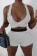 Sexy Casual Solid Basic V Neck Sleeveless Two Pieces