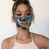 Fashion Patchwork Hollowed Out Mask