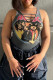 Sexy Casual Print Hollowed Out V Neck Tops