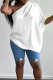Fashion Solid Patchwork One Shoulder T-Shirts
