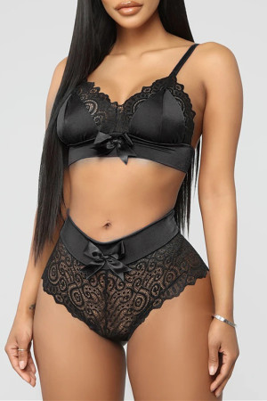 Fashion Sexy Patchwork See-through Lingerie