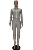 Sexy Solid Hooded Collar Long Sleeve Regular Sleeve Short Two Pieces
