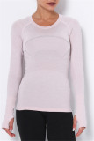 Casual Sportswear Solid Basic O Neck Tops