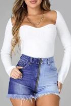 Fashion Casual Patchwork High Waist Jeans