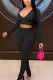 Sexy Solid Patchwork V Neck Long Sleeve Regular Sleeve Short Two Pieces