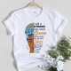 Fashion Casual Print Basic O Neck Tops