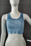 Fashion Casual Print Vests O Neck Low Waist Tops