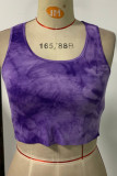 Fashion Casual Print Vests O Neck Low Waist Tops