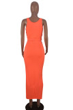 Work Daily Solid V Neck Sleeveless Two Pieces