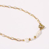 Fashion Patchwork Pearl Clavicle Necklace