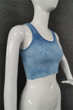 Fashion Casual Print Vests O Neck Low Waist Tops