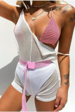 Fashion Sexy V Neck Patchwork Swimwears