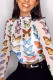 Fashion Sexy Printed Long Sleeve Top